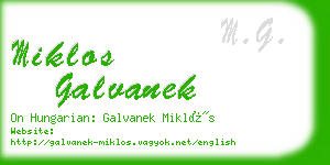 miklos galvanek business card
